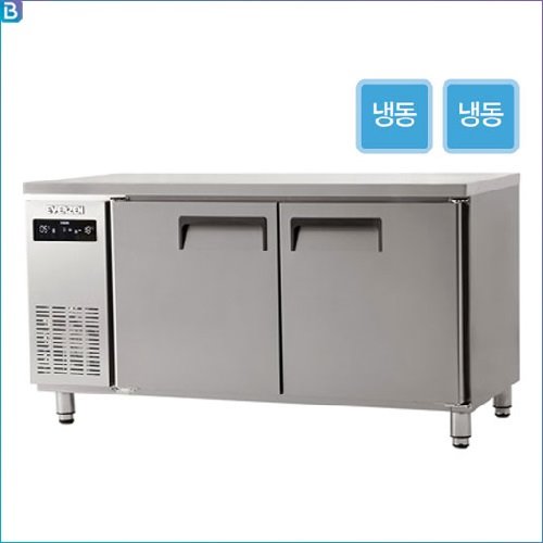 유니크대성 올스텐 테이블 냉장고 간냉식 UDS-15FTIE